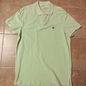 AEO Men's Athletic Fit Polo XL Mint Green